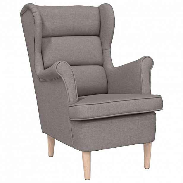 vidaXL Křeslo taupe 74 x 84 x 100 cm textil