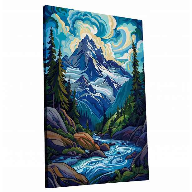 Obraz na plátně Malebná horská krajina do bytu, pokoje, obýváku 60x90