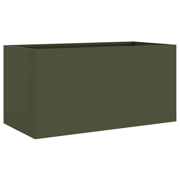 vidaXL Truhlík olivově zelený 62 x 30 x 29 cm ocel