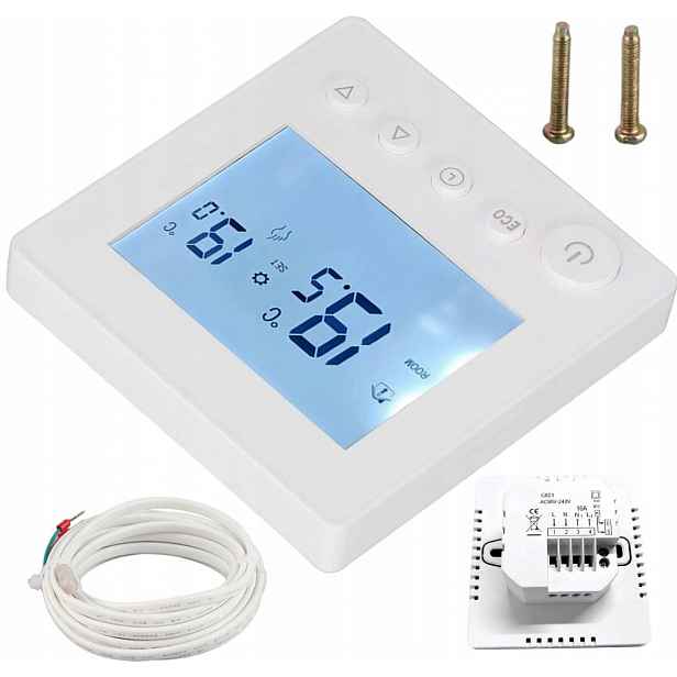 Regulátor Pokojový Termostat Digitální – podlahové/stěnové vytápění 5-50°C
