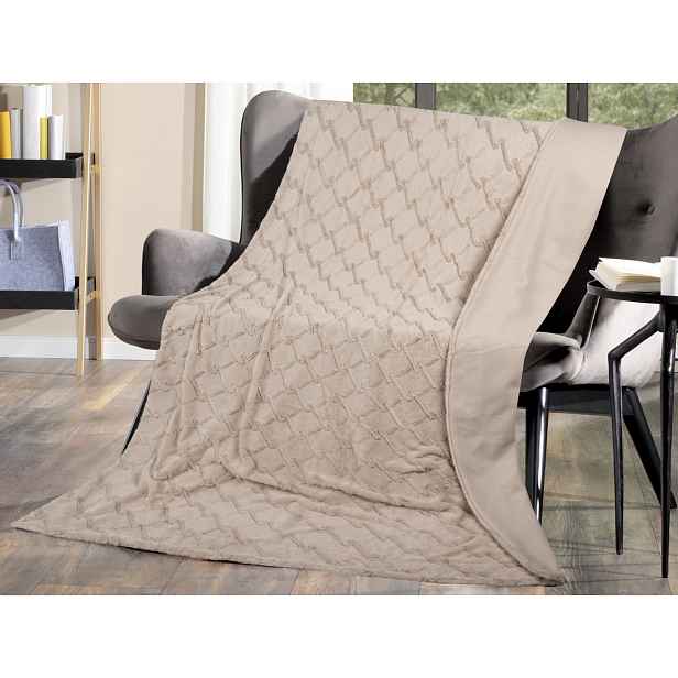 Kožešinová deka Fox 150x200 cm, písková hnědá