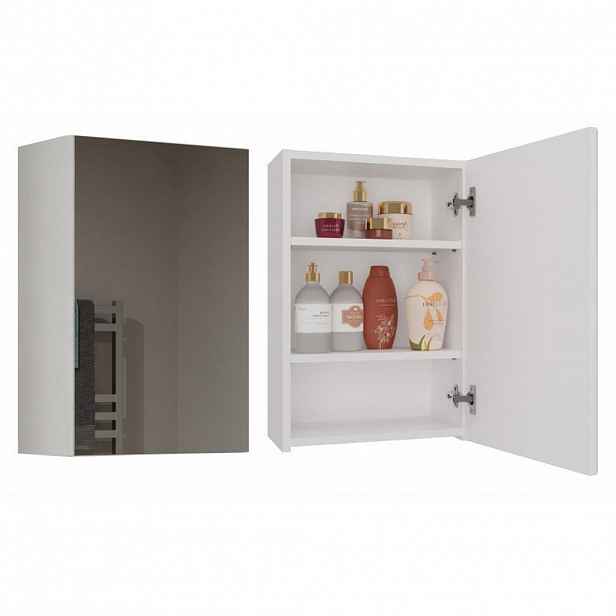 RAUMHIRSCH FURNITURE ZÁVĚSNÁ SKŘÍŇ se zrcadlem Bílá 40/60/22