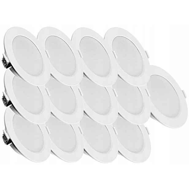 13x Lampa Objímka Zapuštěný panel Slim Led 6W 230V Barva Studená 6500K