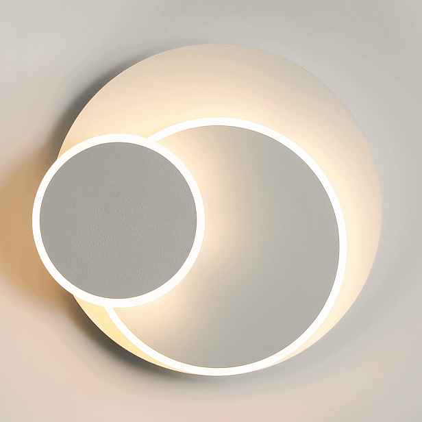 Led Nástěnné Svítidlo Bílé Kulaté Moderní Otočné 3000K 15W