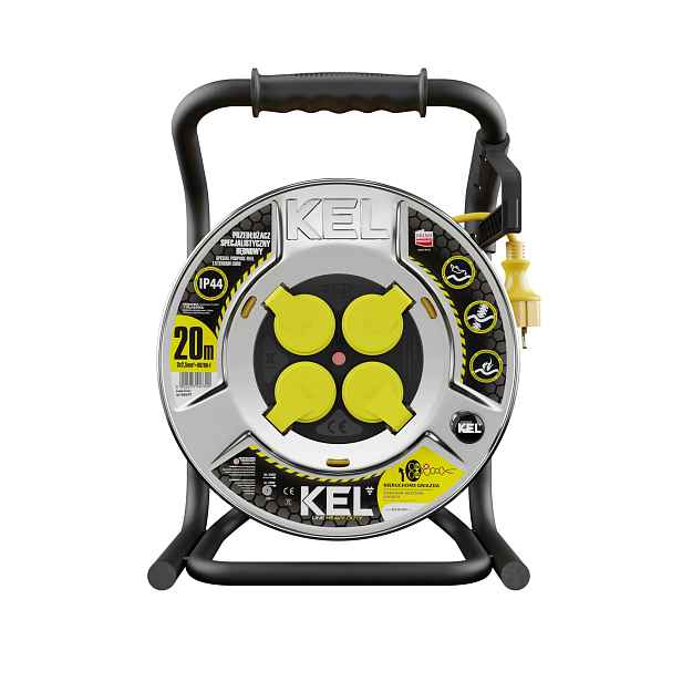 Prodlužovací Kabel bubnový Kel Haevy Line 3x2,5 20 m Žlutý Kabel W-98407