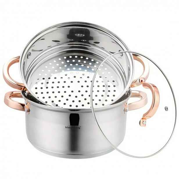 Hrnec Na Páru Klausberg 3 Díly 22 cm KB-7731 Rose Gold