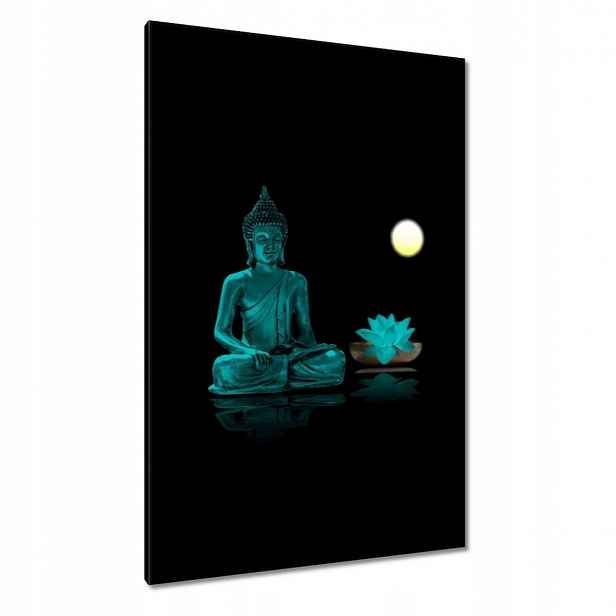 Obrazy 80x120 Tyrkysová Buddha Květina