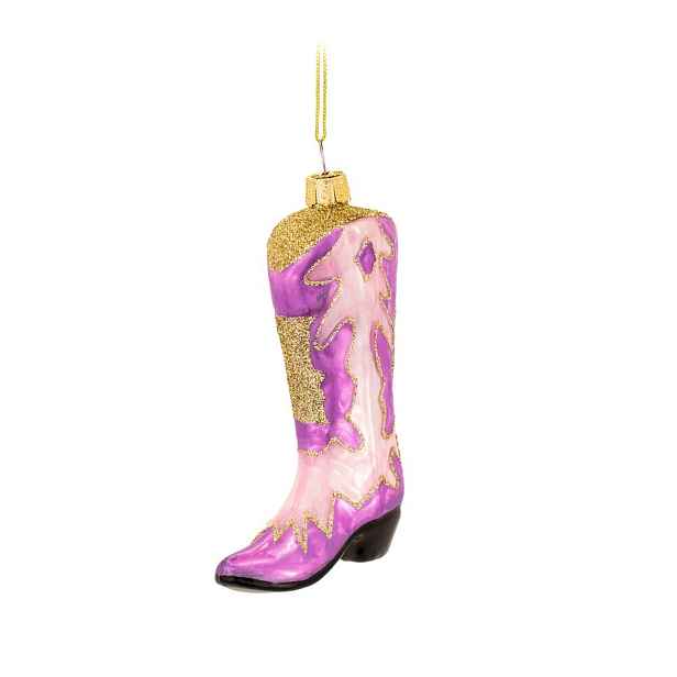 Skleněná vánoční ozdoba 7 cm Cowboy Boot – Sass & Belle
