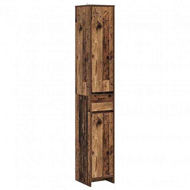 vidaXL Koupelnová skříň Staré dřevo 30 x 33 x 190 cm Kompozitní dřevo
