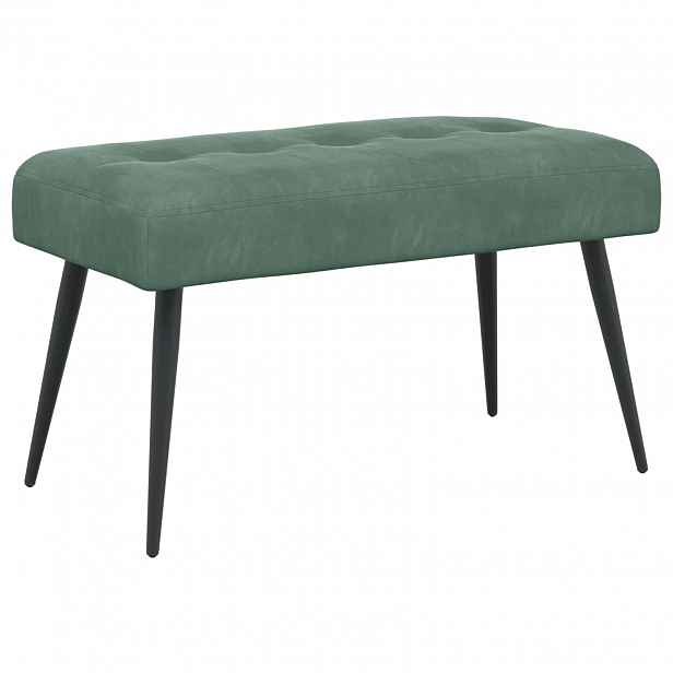 vidaXL Lavice s knoflíkovým prošíváním Mořská zelená 80 x 40 x 46 cm