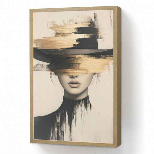 OnlyWow NÁSTĚNNÁ LAMPA S AKUMULÁTOREM Žena - klobouk - barva 40x60 cm