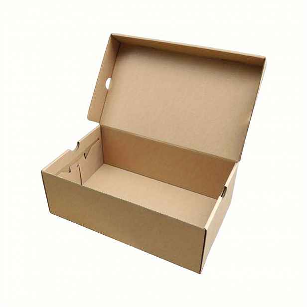 TEMU Odolný papírový úložný box na tenisky s odklápěcím víkem z kraftového papíru - Kompaktní obdélníkový design, vhodný pro tenisky, rozměry 13,7 x