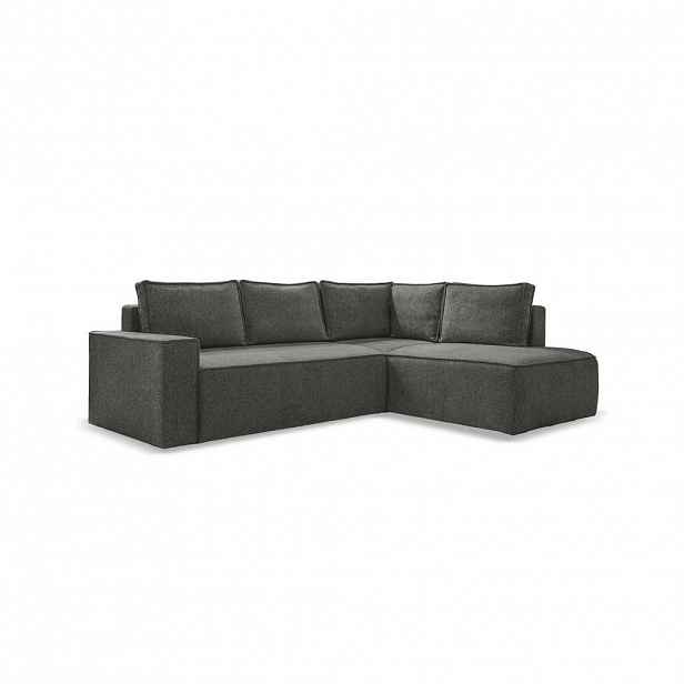 MID.YOU ROHOVÁ SEDAČKA, textil, tmavě šedá