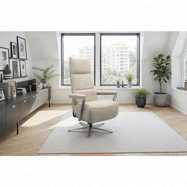 Sit & More RELAXAČNÍ KŘESLO, textil, pískové barvy