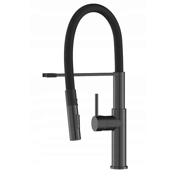 Kuchyňská Baterie Flexibilní Ramínko Černá Metalická Gun Grey Soria