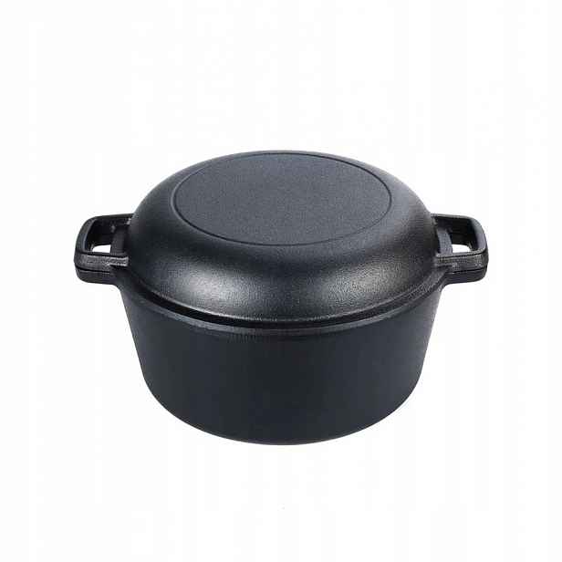 Litinový Hrnec S Víkem Kotlík 5L 2v1