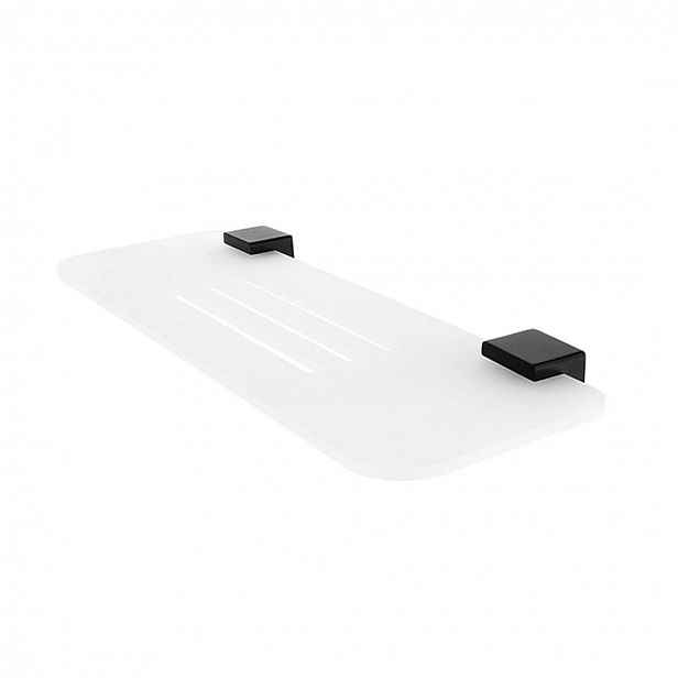 Nimco Kibo - Polička IXI, délka 30 cm, matný plexiglass/černý mat Ki-X330-90