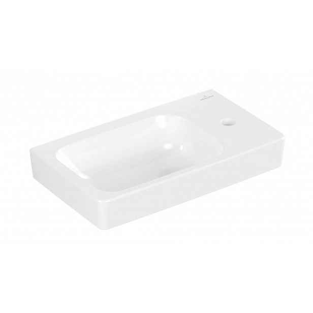Villeroy & Boch Architectura - Umývátko 48x28 cm, bez přepadu, otvor pro baterii vpravo, CeramicPlus, alpská bílá 438649R1