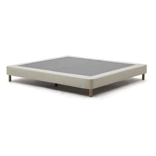 Béžová čalouněná dvoulůžková postel 150x190 cm Ofelia – Kave Home