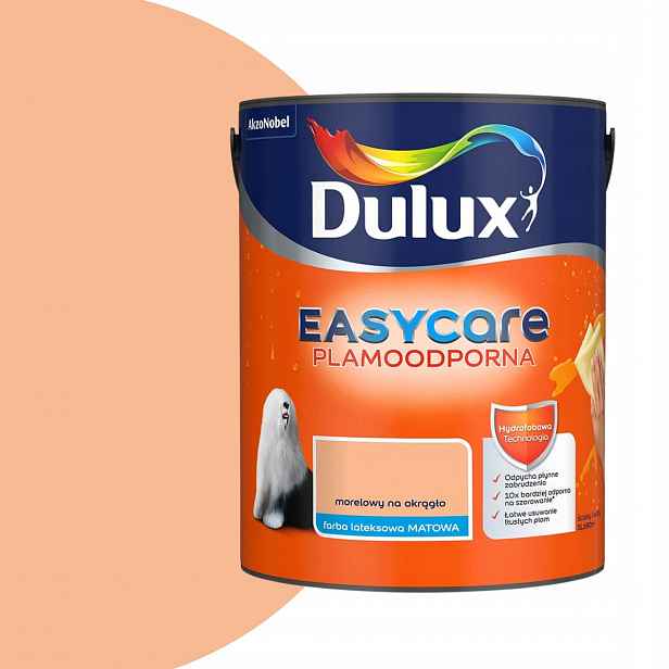 Dulux Easycare Barva odolná proti skvrnám, 5 l, meruňková, kulatá