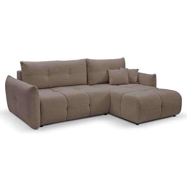 Laski Rozkládací rohová sedací souprava Base 257 cm Nordic Moka mocha univerzální