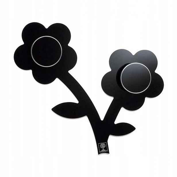 Nástěnný věšák na oblečení – Appendifiore Black – Foppapedretti