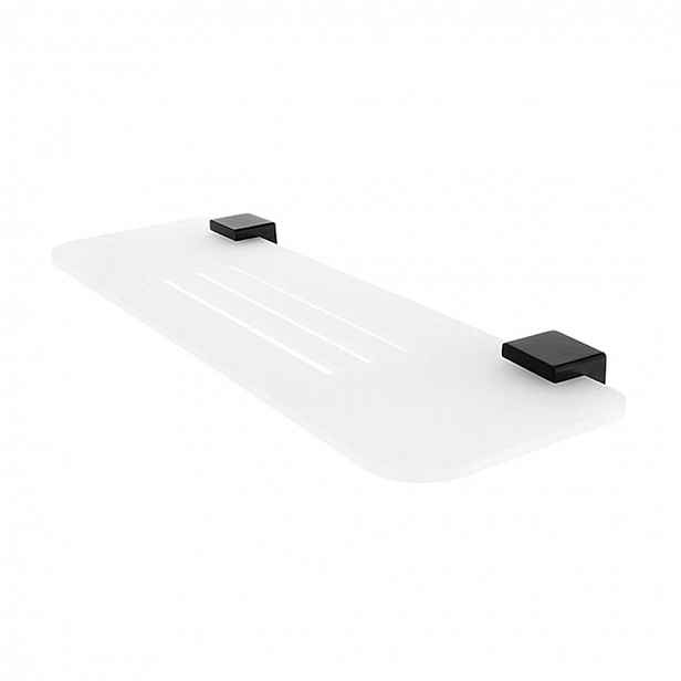Nimco Kibo - Polička IXI, délka 40 cm, matný plexiglass/černý mat Ki-X340-90