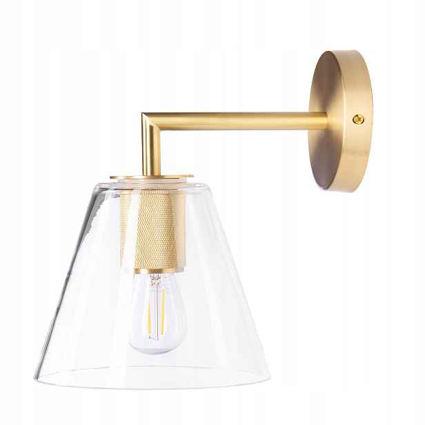 Skleněná nástěnná lampa mosaz zlatá Madrid Premium