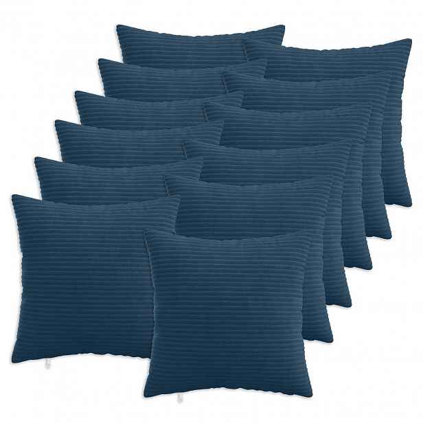 vidaXL Povlak na polštář 12 pcs HEERLEN Námořnická modrá 50 x 50 cm