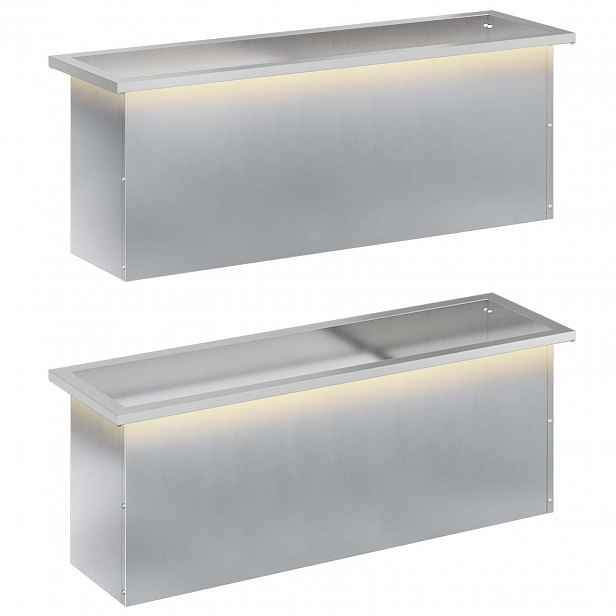 vidaXL Zahradní truhlík s LED osvětlením 2 ks Stříbrná