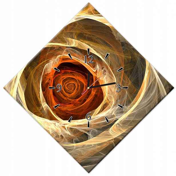 Hodiny 56x56 Fraktální růže