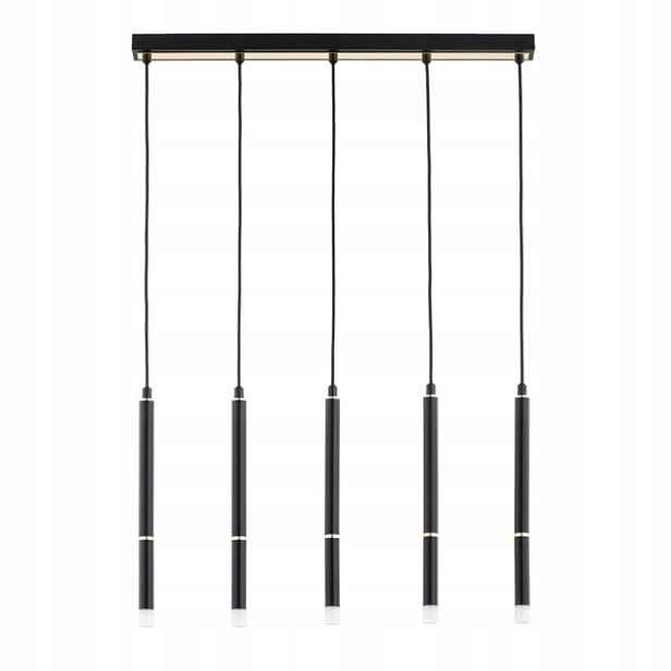 Závěsná lampa 5xG9 černá/zlatá 10W Derany Alfa