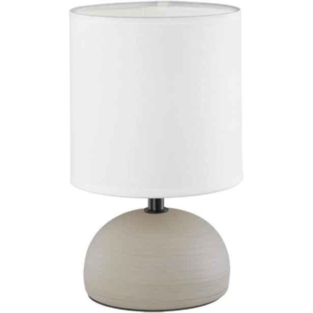 Stolní lampa, keramika, cappuccino, 14,0 x 14,0 x 23,0 cm