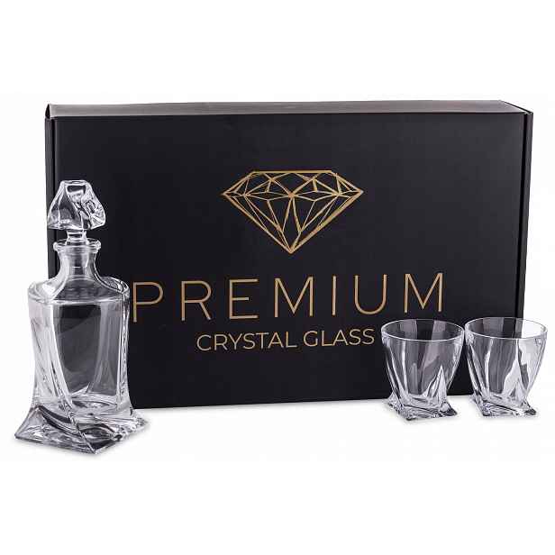 Bohemia Quadro 1+6 Set Whisky Sklenice Karafa Křišťál Komplet