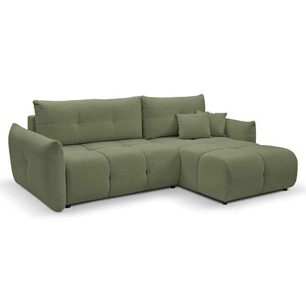 Laski Rozkládací rohová sedací souprava Base 257 cm Nordic Olive zelená univerzální
