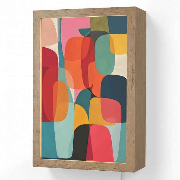 OnlyWow NÁSTĚNNÁ LAMPA Tvary - barevné - abstraktní - letadla 20x30 cm