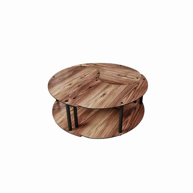 Sada konferenčních stolků Yin Yang Walnut, 3 ks