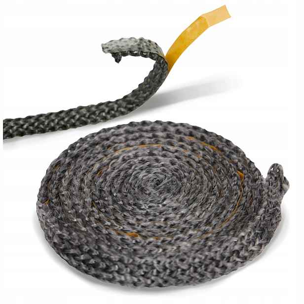 Těsnící šňůra pro krby plochá samolepicí, tloušťka 6x3 mm, 15 m