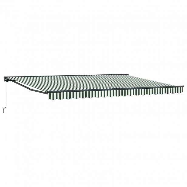 vidaXL Rám markýzy Zelená a bílá 450 × 300 cm