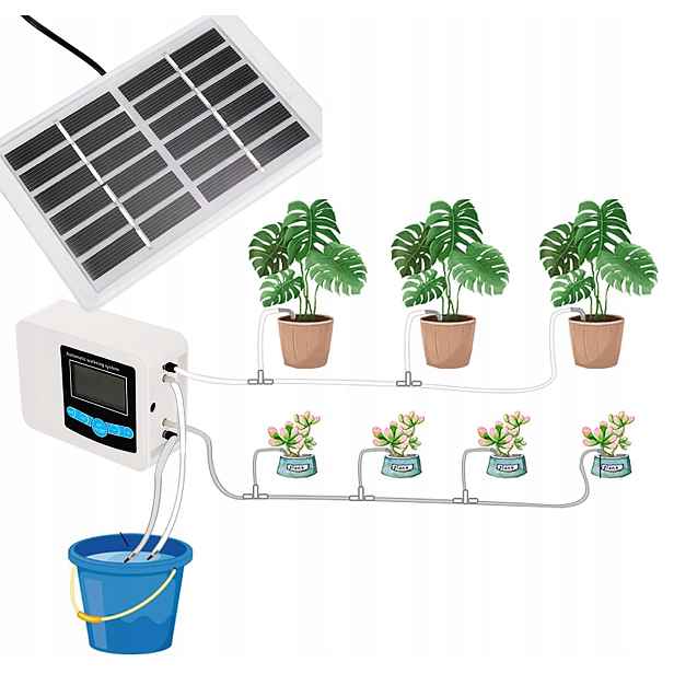 Solární Systém Zavlažování Rostlin Zeleniny Automatický Zahradní Ovladač
