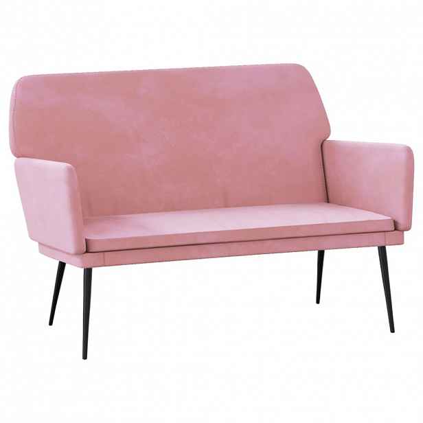 vidaXL Lavice růžová 108 x 79 x 79 cm samet