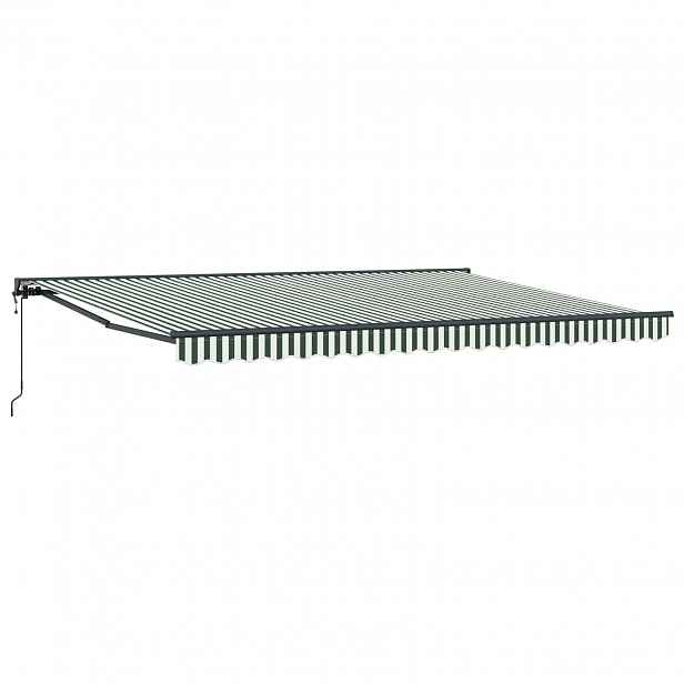 vidaXL Rám markýzy Zelená a bílá 450 × 300 cm