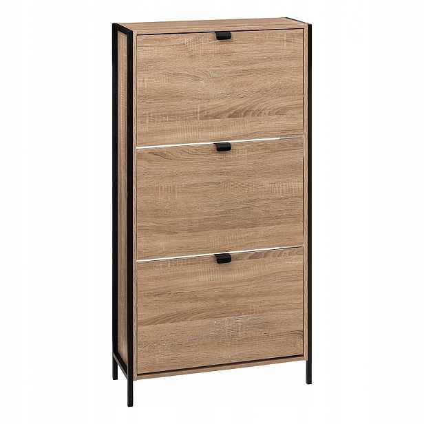 Botník hnědá 3 úrovně výška 122 cm Prostorná
