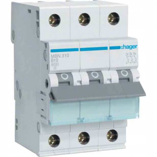 MBN310E Mcb 6kA,B,10A 3p. nadproudový jistič