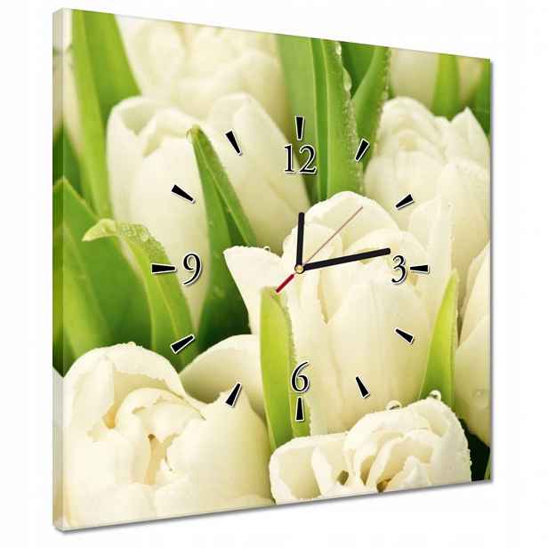 Hodiny 40x40 Jemné tulipány