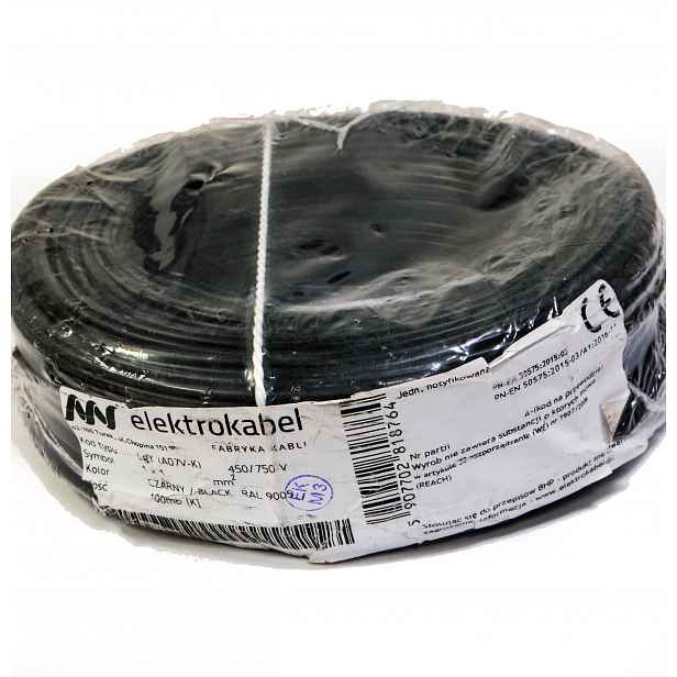 Kabel Lgy 1 mm černý 750 V 100 m