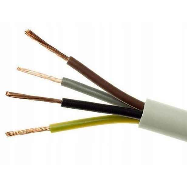 Kabel Omy 4x0,75 lanko kulatý bílý H03VV-F balení 100 m Zamel