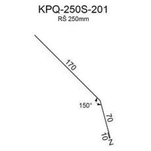 Okapový plech RS250S-150 SP25 RAL7035 0,50mm 2bm