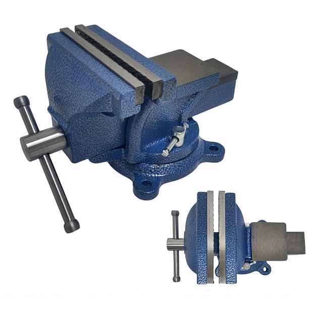 Otočné Zámečnické Svěráky S Kovadlinou Litinové 125 MM 360st. Silné Pevné