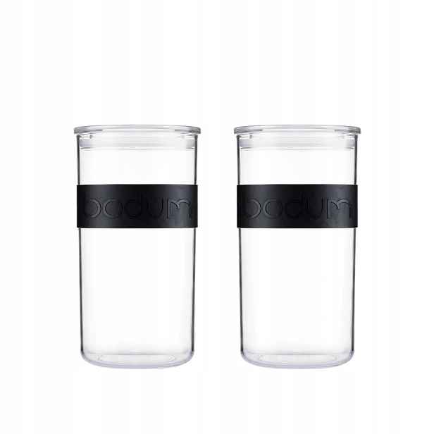 Sada úložných nádob Bodum Presso 2x2L černá, vzduchotěsná
